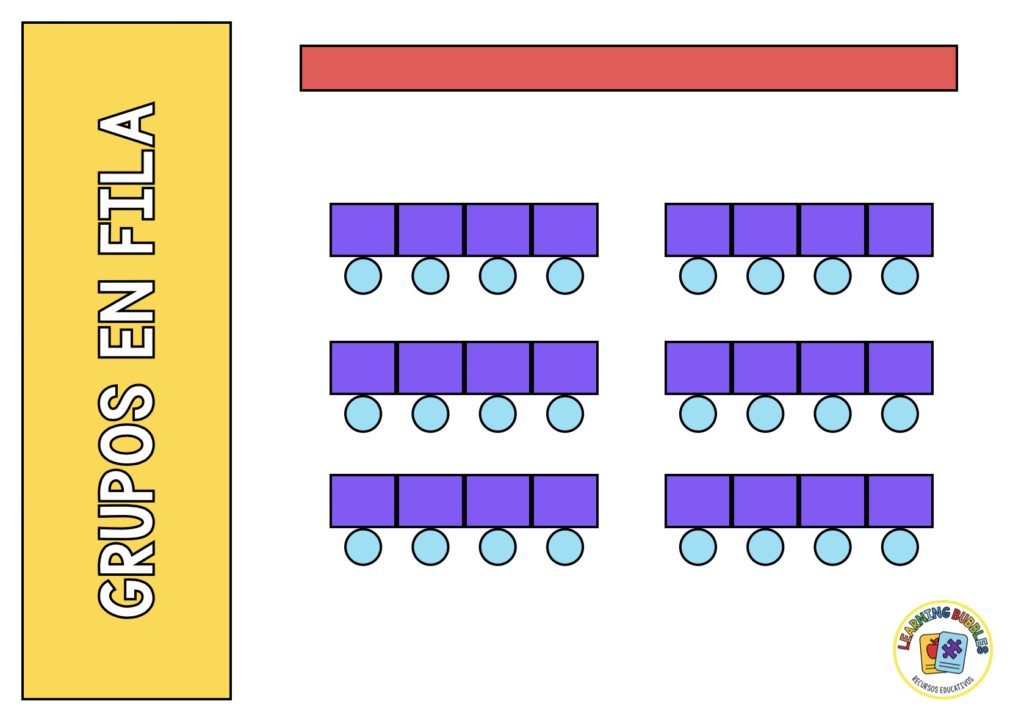 organización de aula en filas