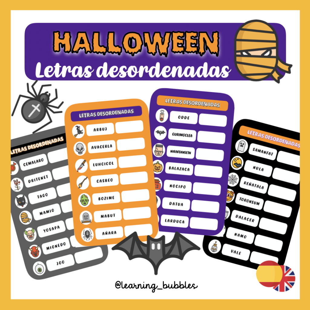 halloween letras desordenadas recursos y actividades