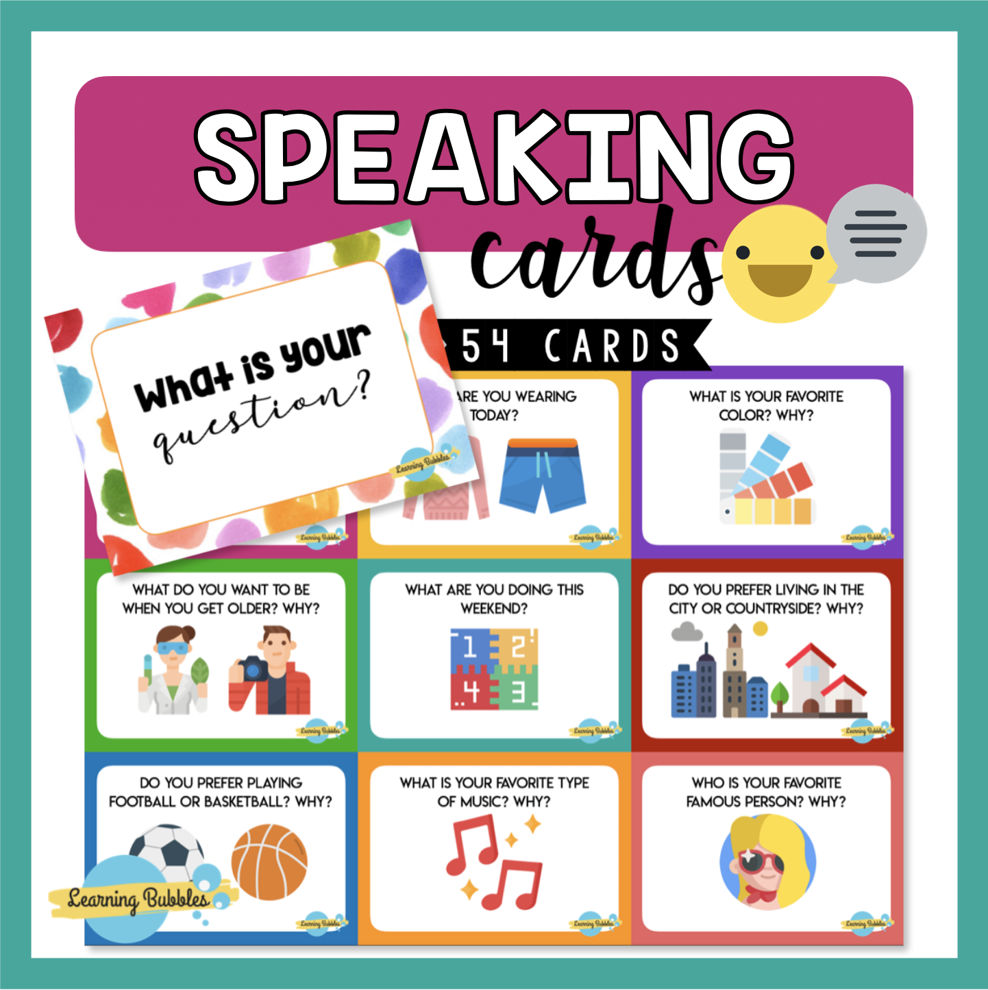 Speaking cards game