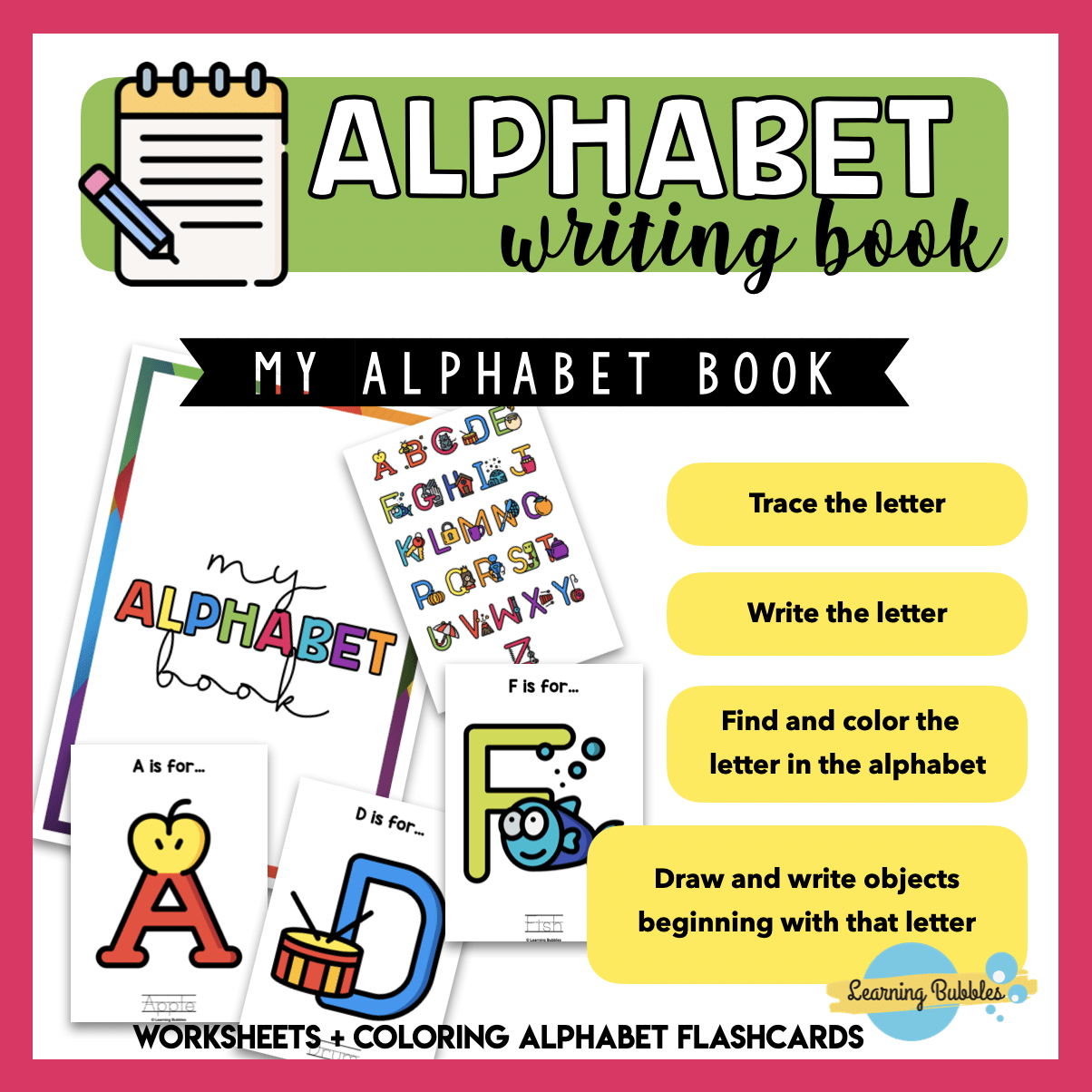 alphabet writing book