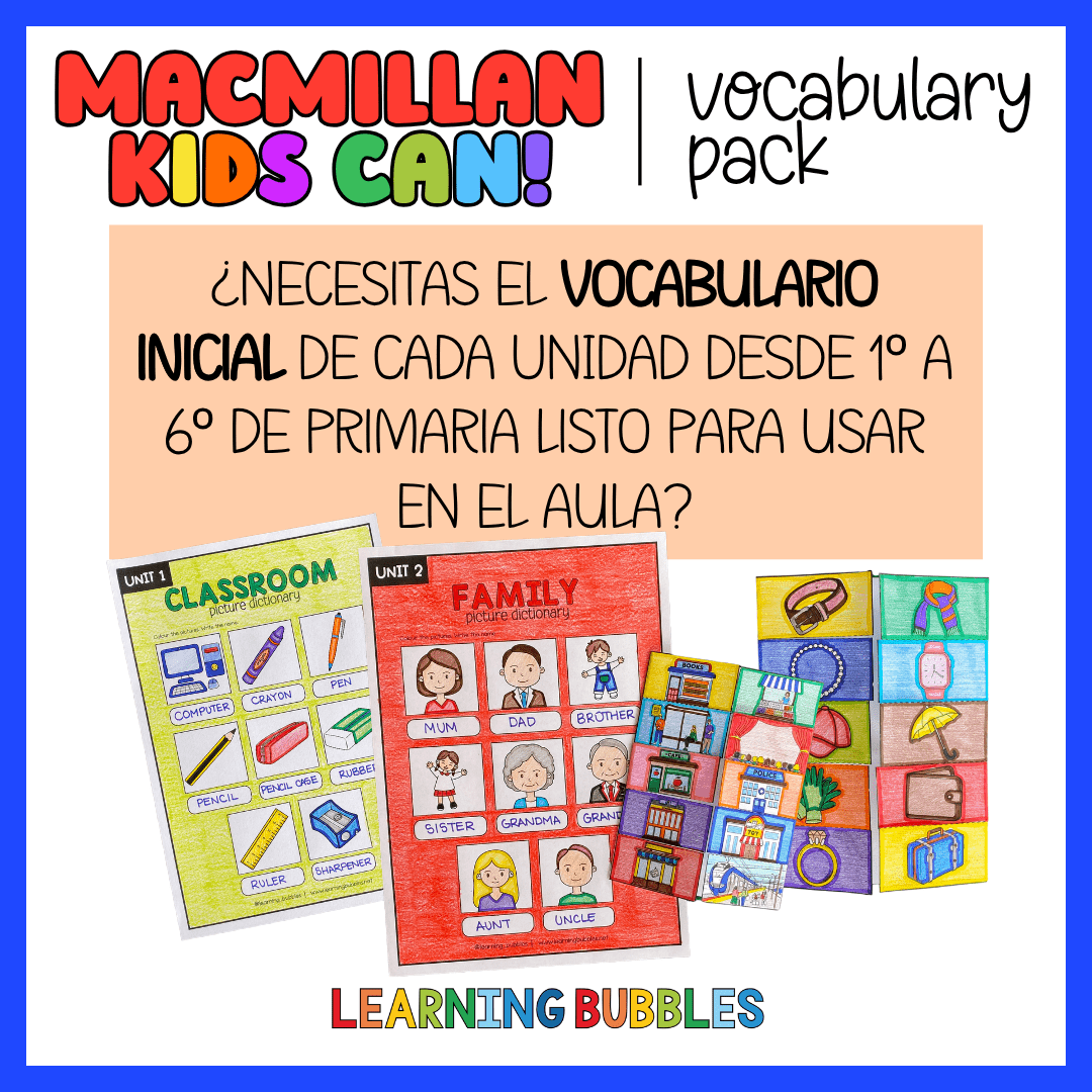 Macmillan kids can vocabulary pack