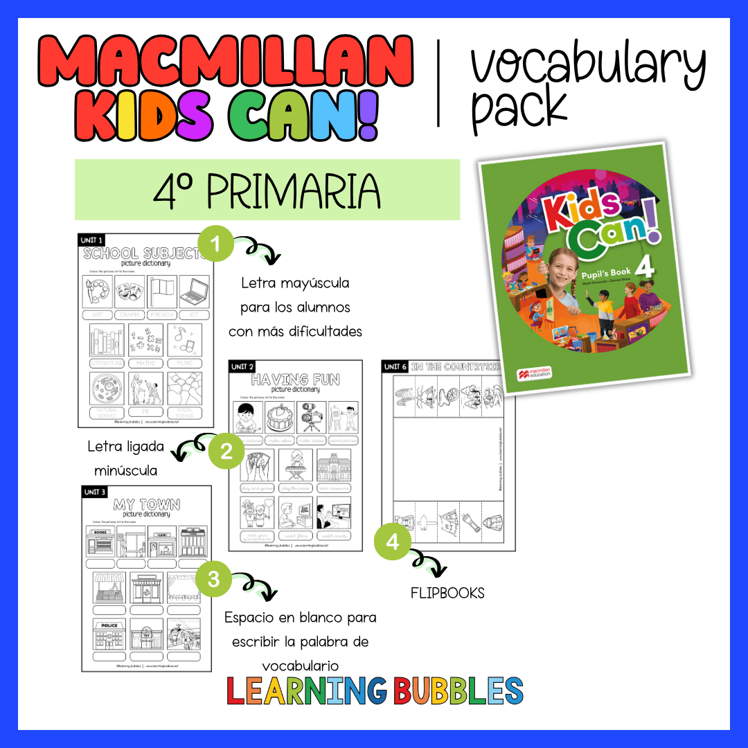 Macmillan kids can vocabulary pack