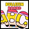 bulletin board letras pencil